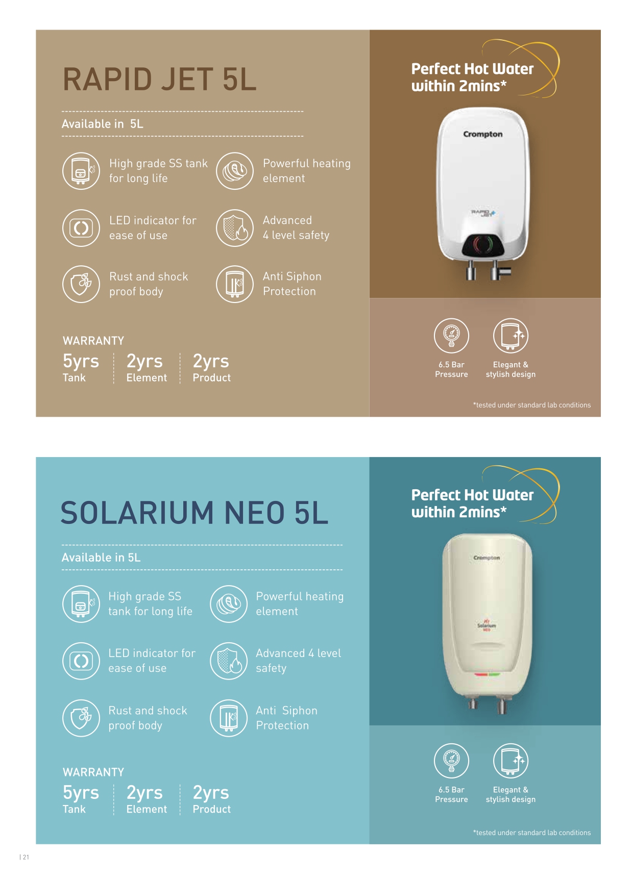 Crompton Rapid Jet 5L & Solarium Neo 5L